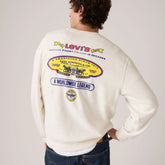Relaxed Graphic Crewneck Sweatshirt - Worldwide Legend Utility Egret - White