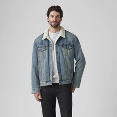 Type III Sherpa Trucker Jacket - Mustard - Medium Wash