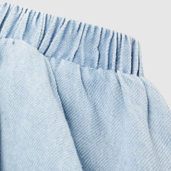 Denim Bubble Skort Little Girls 4-6 - Wow Me Over - Light Wash