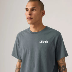 Relaxed Fit Short-Sleeve Graphic T-Shirt - Headline Logo Lead - Grey