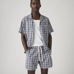 XX Chino Bay 5.5" Men's Shorts - Xavier Plaid Steam Blue - Multi-Color