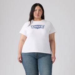 Perfect Logo T-Shirt (Plus Size) - Plus Bandana Bw Fill - White
