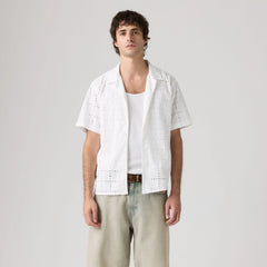 Sunset Camp Eyelet Shirt - Bright White - White