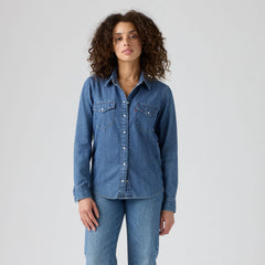 Iconic Western Denim Shirt - Going Steady - Medium Wash