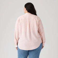 Darlene Shirt (Plus Size) - Rivington Stripe Cry - Pink