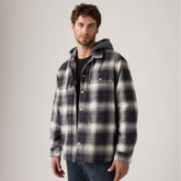 Francisco Sherpa Flannel Jacket - Warwick Plaid Dark Phantom - Grey