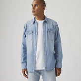 Barstow Western Denim Shirt - Indigo Stonewash - Light Wash