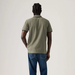 Housemark Polo Shirt - Wood Tipping Stripe - Green