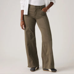318 Seamed Wide-Leg Women's Jeans - Canteen - Brown
