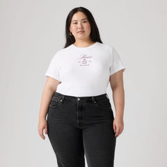 Perfect Logo T-Shirt (Plus Size) - Plus Two Horse Brigh - White