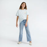 Wide Leg Jeans Big Girls 7-16 - Bauhaus Blues - Light Wash