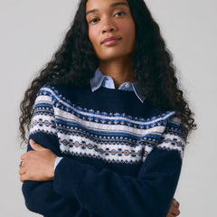 Lou Fairisle Crew - Star Sapphire - Multi-Color