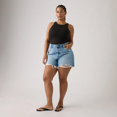 501® Women's Original High-Rise Shorts (Plus Size) - Blow Big Horns - Medium Wash