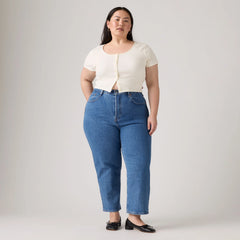 Ribcage Straight Ankle Women's Jeans (Plus Size) - Jazz Pop - Medium Wash