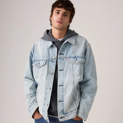 Relaxed Fit Trucker Jacket - Into The Light - Light Wash