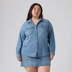 Ultimate Western Shirt (Plus Size) - Bee In The Bonnet Western - Medium Wash