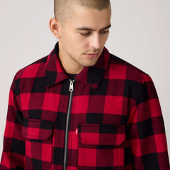 Lightweight Shacket - Red Buffalo Check - Red