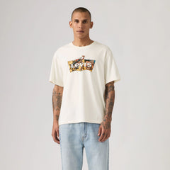 Relaxed Fit Short-Sleeve Graphic T-Shirt - Cowboy Fill Egret - White