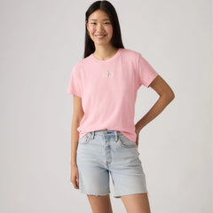 Graphic Logo Favorite Short Sleeve Tee - Daisy Bw_Pink Coral - Pink