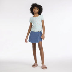 Denim Skort Big Girls 7-16 - Dance Around - Medium Wash