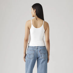 Plush Stretch Tank Top - White