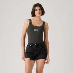 Graphic Logo Essential Tank Top - Serif Pirate Black - Black
