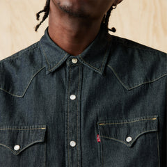 Classic Western Standard Fit Shirt - Red Cast Rinse - Dark Wash
