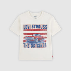 Short Sleeve American Muscle Graphic Tee Little Boys 4-7 - Levi's Egret - White
