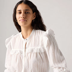 Gianna Long Sleeve Blouse - Bright White
