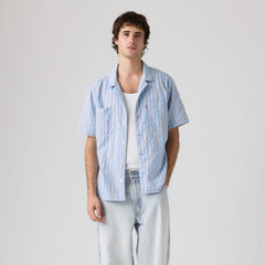 Classic Camper Shirt - Jay Stripe Allure Seersucker - Blue