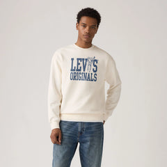 Relaxed Graphic Crewneck Sweatshirt - Levis Original Crew Egret - Tan