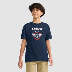 Short Sleeve Modern Jersey Graphic Tee Big Boys 8-20 - Dress Blues - Blue