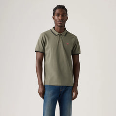 Housemark Polo Shirt - Wood Tipping Stripe - Green