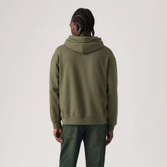 Relaxed Graphic Hoodie Sweatshirt - Stretched Serif Kambaba - Green