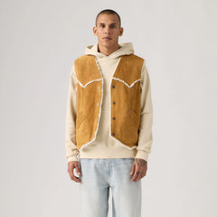 Western Suede Vest - Evening Sun Vest - Brown