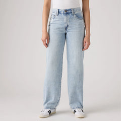 Baggy Dad Women's Jeans - Fan Flare - Light Wash