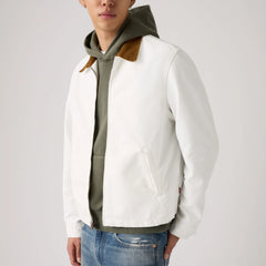 Castro Mechanics Full-Zip Lightweight Canvas Jacket - Coconut Milk - White