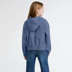 Denim Hoodie Big Girls 7-16 - Dance Around - Blue