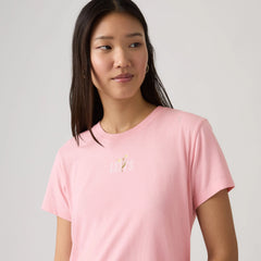 Graphic Logo Favorite Short Sleeve Tee - Daisy Bw_Pink Coral - Pink