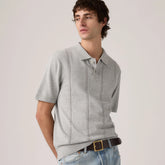Austin Polo Sweater - Mid Tone Grey Heather - Grey