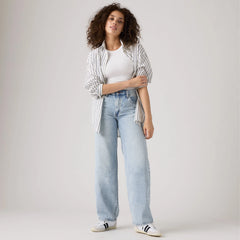Baggy Dad Women's Jeans - Fan Flare - Light Wash