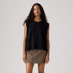 Boxy Tank Top - Anthracite Night - Black