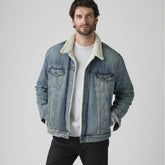 Type III Sherpa Trucker Jacket - Mustard - Medium Wash