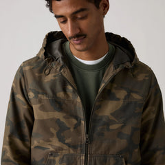 Workwear Hooded Jacket - Camo - Green