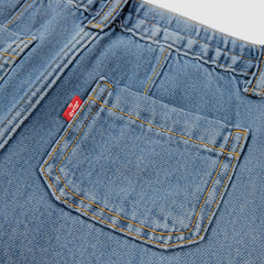 Denim Dolphin Toddler Short - Reach For The Stars - Medium Wash