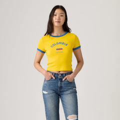 Colombia Mini Ringer Tee - Colombia - Multi-Color