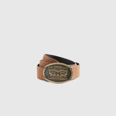 Billy Plaque Belt - Bison - Brown