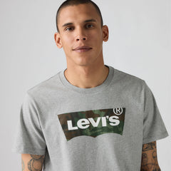 Standard Fit Classic Graphic T-Shirt - Mid Tone Heather Grey - Grey
