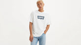 Relaxed Fit Vintage Batwing Graphic T-Shirt - Vintage Indigo - White