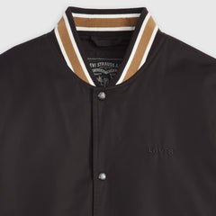 Lightweight Colorblock Varsity Jacket - Black and Brown - Multi-Color